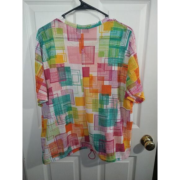 Jolie&Joy Woman 2X Mesh Shirt Pullover Swimwear Cover Adjustable Hem - Picture 10 of 10